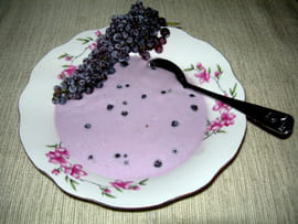 Soupe tapioca aux raisins de Corinthe