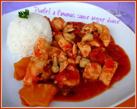 Poulet � l ananas sauce aigre-douce