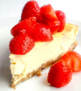Cheesecake � la marinade de fraises 
