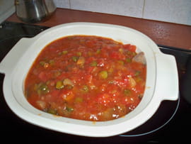 Langue de boeuf sauce piquante � la tomate