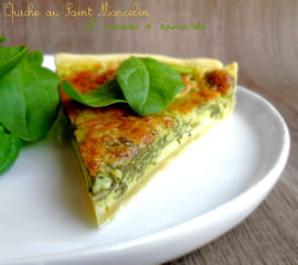 Quiche au Saint Marcellin et pousses d �pinards