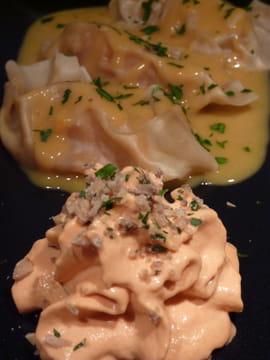 Raviole de Saint-Jacques saveur d automne 