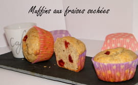 Muffins aux fraises s�ch�es 