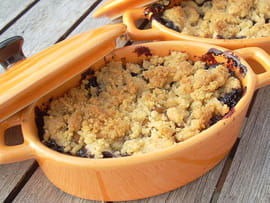 Crumble pommes myrtilles