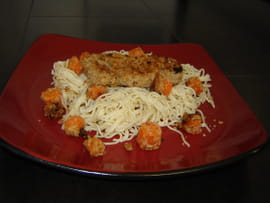 C�tes de porc pan�es miel moutarde