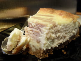 Cheesecake marbr� chocolat blanc et cr�me de marron