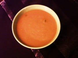 Potage carottes au lait de coco