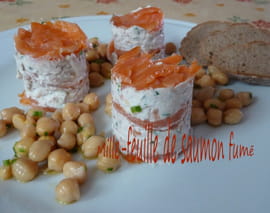 Mille feuille de saumon fum�