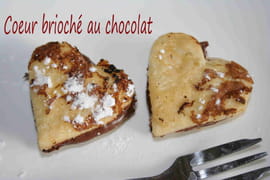Coeur brioch� au chocolat