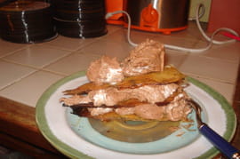 Mousse au chocolat noir fa�on mille-feuille