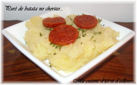 Pur� de batata no chorizo