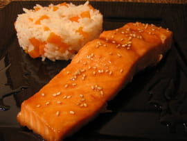Saumon au soja et au sirop d �rable