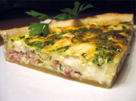 Quiche � la Vache qui rit et aux lardons