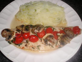Papillote de poisson et sa pur�e de chou