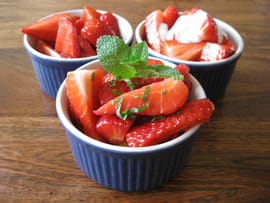 Trilogie de salade de fraises