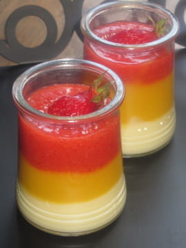 Balouza � la mangue et coulis de fraise