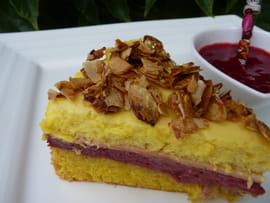 Trio amandes-framboises-mascarpone