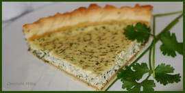 Tarte au carr�-frais et aux herbes fra�ches