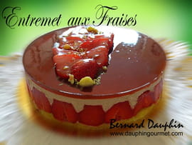 Entremet aux fraises