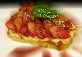 Brioche en pain perdu aux fraises