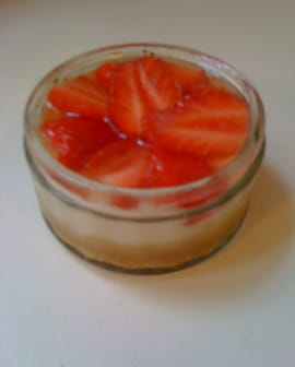 Cheesecake light aux fraises infus�es