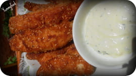 Croquettes de poulet aux graines de s�same