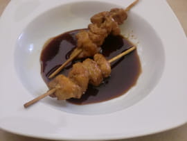 Brochettes de poulet fa�on yakitori