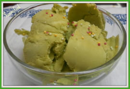 Cr�me glac�e � la pistache (sans sorbeti�re)