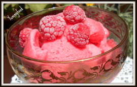 Glace � la framboise (sans sorbeti�re)