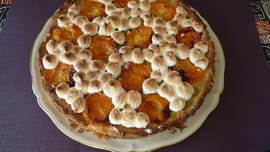 Tarte � la rhubarbe et aux abricots