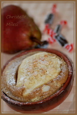 Clafoutis crumble aux poires et r�glisse