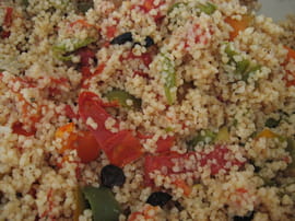 Semoule en salade color�e