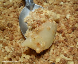 Crumble pommes poires avoine et amandes