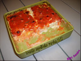 Polenta aux tomates et mascarpone-gorgonzola