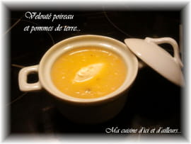 Velout� de poireau et pommes de terre