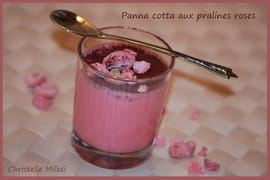 Panna cotta aux pralines roses