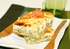 Tarte courgette, cottage cheese, cumin