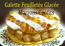 Galette des rois glac�e aux marrons confits