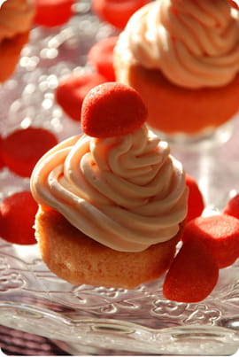 Cupcakes à la fraise Tagada