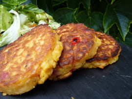 Galette ma&iuml;s-amande-poivrons