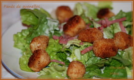 Pan�s de quenelles sur lit de salade
