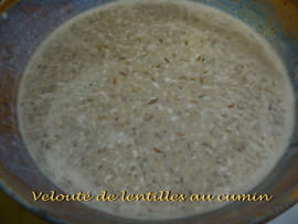 Velout� de lentilles au cumin