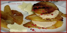 Millefeuilles de foie gras et poires