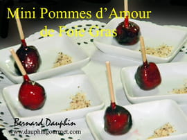 Mini pommes d amour de foie gras