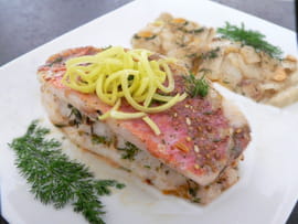 Rouget et topinambours au fenouil sauvage