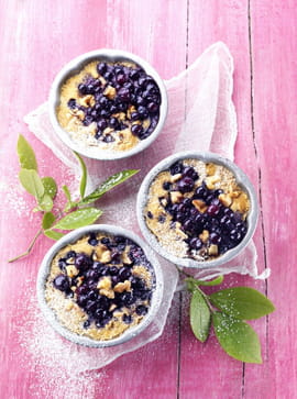 Clafoutis aux myrtilles sauvages du Canada 