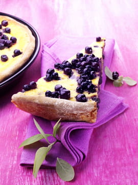 Quiche sucr�e  aux myrtilles sauvages du Canada 