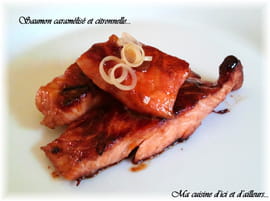 Saumon caram�lis� et citronnelle