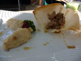 Saut� de chevreau au miel et au jus de pomme