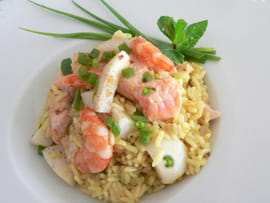Riz pilaf de la mer
